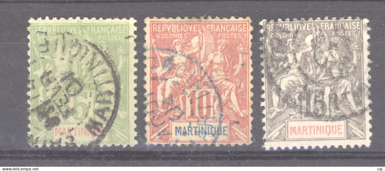 Martinique  :  Yv 44-46  (o) - Used Stamps