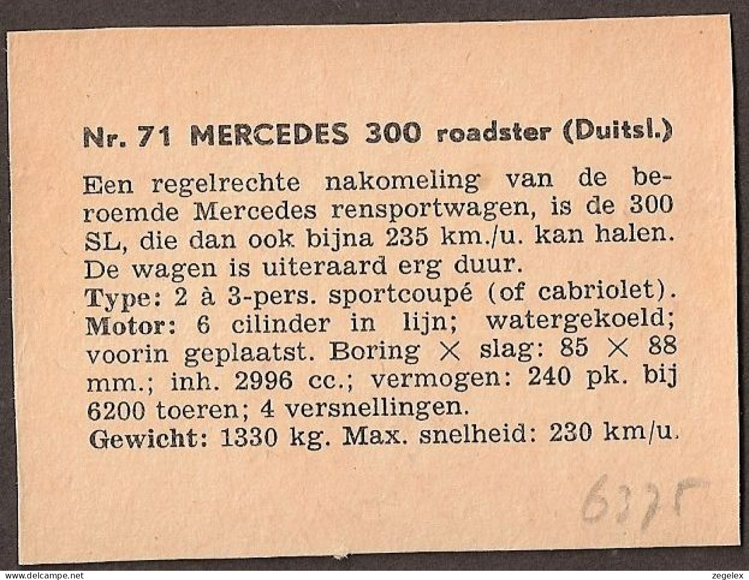 Mercedes 300 Roadstar - Automobile, Voiture, Oldtimer, Car. Voir Description, See  The Description. - Coches