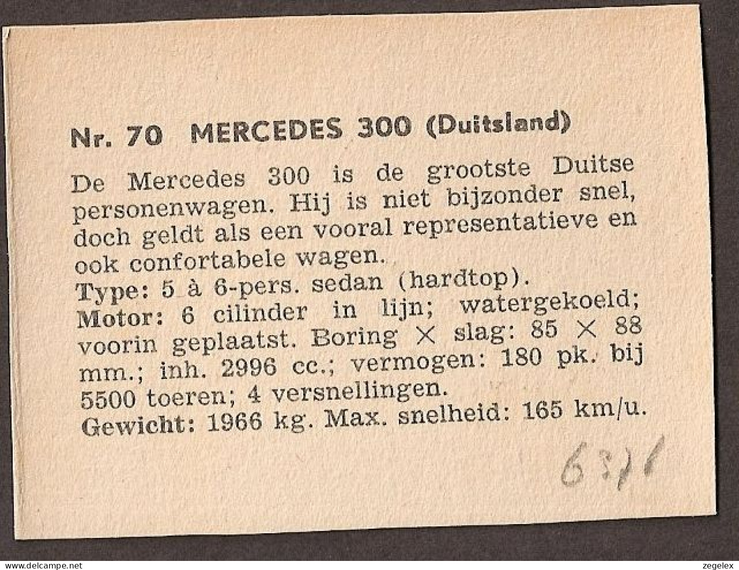 Mercedes 300 - Automobile, Voiture, Oldtimer, Car. Voir Description, See  The Description. - Coches