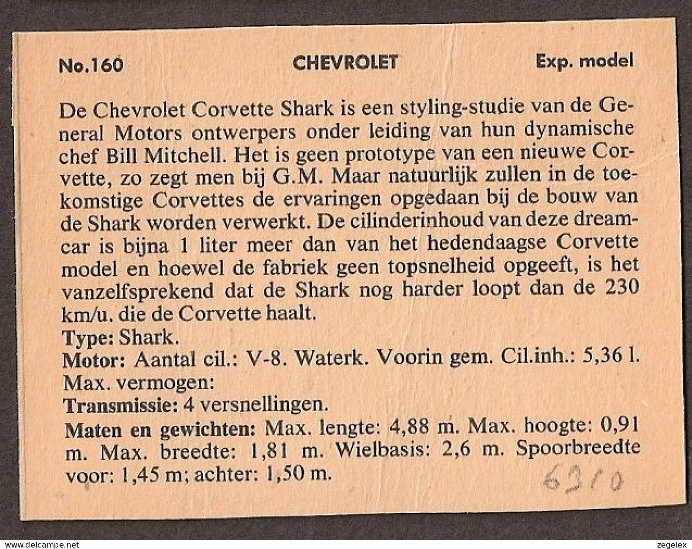 Chevrolet Shark - Automobile, Voiture, Oldtimer, Car. Voir Description, See  The Description. - Autos