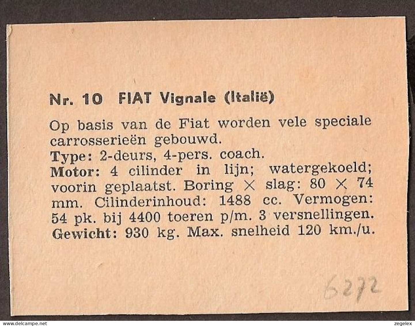 Fiat Vignale (Italy) - Automobile, Voiture, Oldtimer, Car. Voir Description, See  The Description. - Voitures