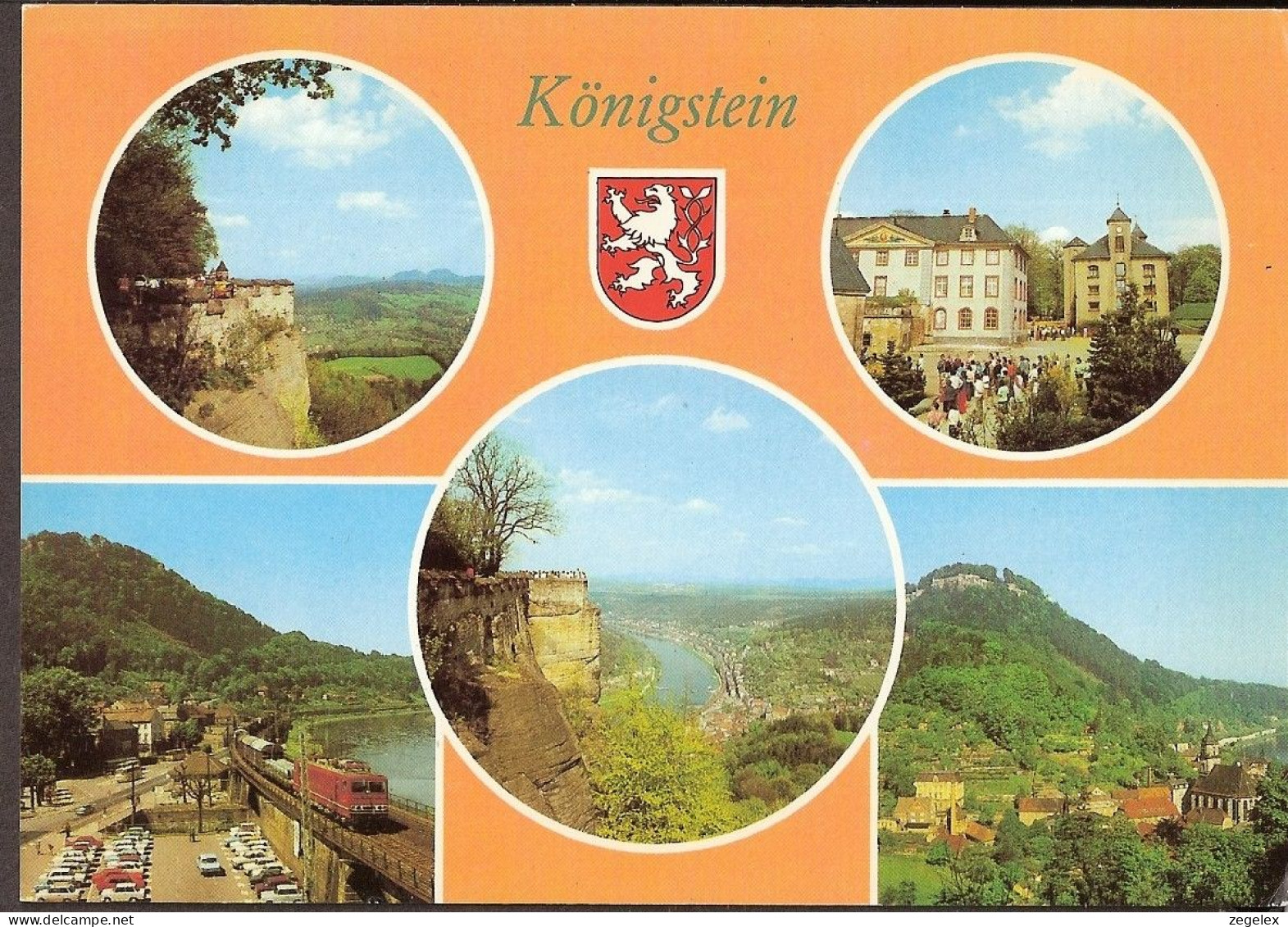 Königstein - Kr. Pirna - Zug, Eisenbahn, Train, Chemin De Fer, Lokomotiv - Koenigstein