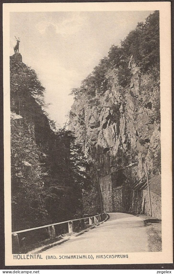 Hóllental (Bad. Schwarzwald) - Hirschsprung. Sehe Hirsch In Rechtsobener Ecke - Hornberg