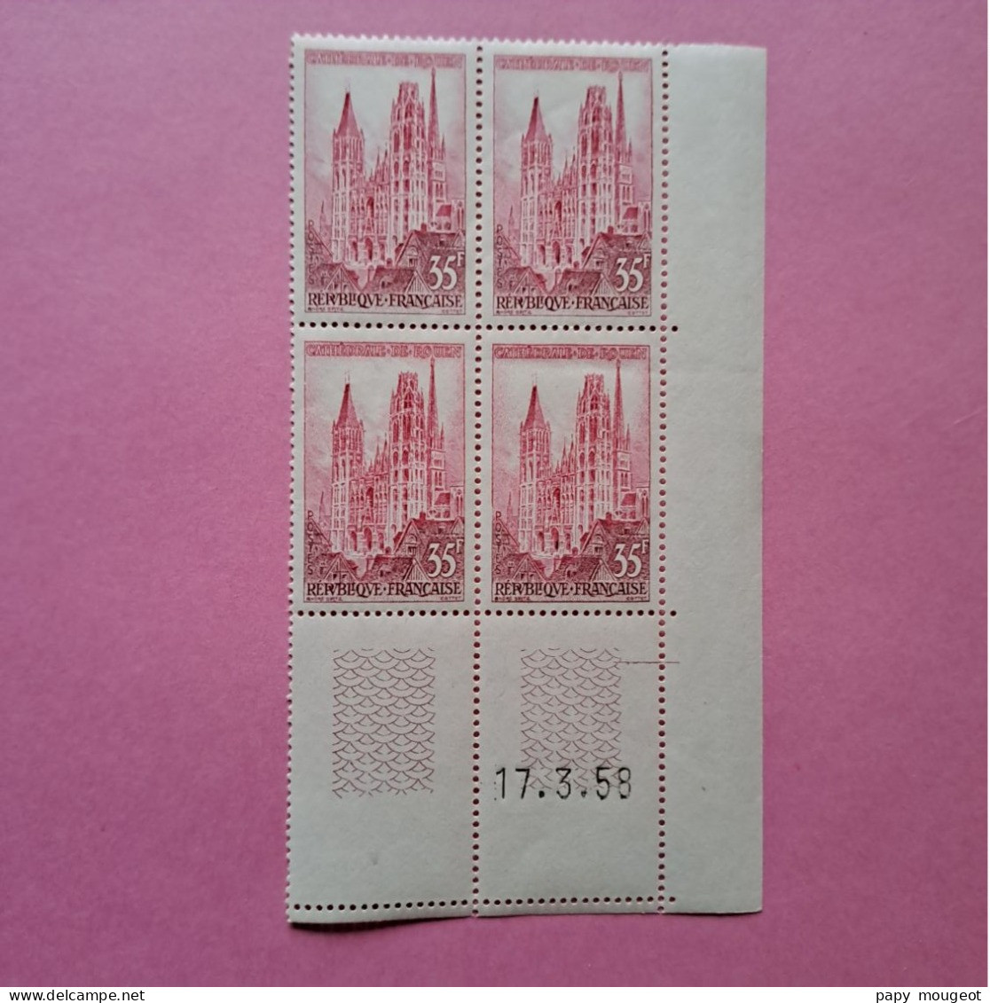 N°1129 Cathédrale De Rouen 35 F. - 17.3.58 - Neuf ** Gomme D'époque Cote 4€ - 1950-1959