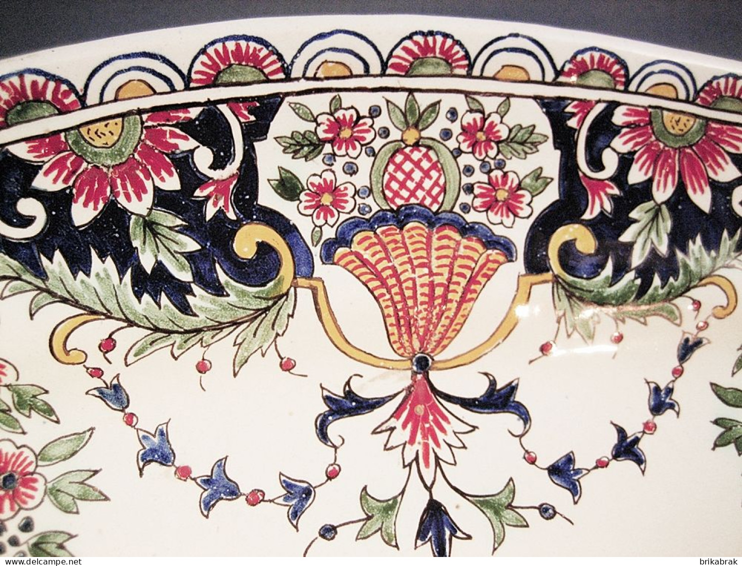 * PLAT EN FAIENCE DE DESVRES FOURMAINTRAUX EMILE @ Céramique Table Rouen