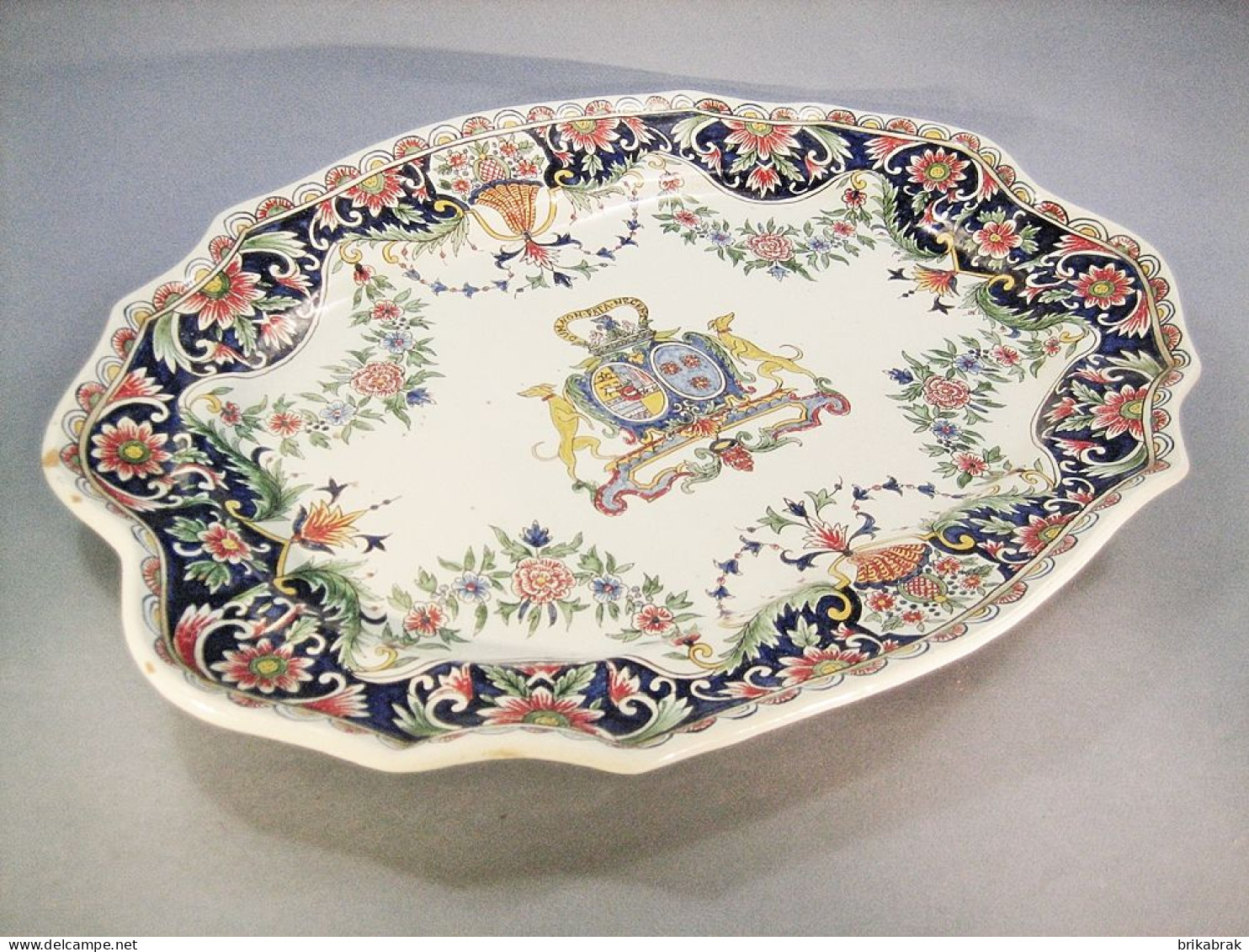 * PLAT EN FAIENCE DE DESVRES FOURMAINTRAUX EMILE @ Céramique Table Rouen