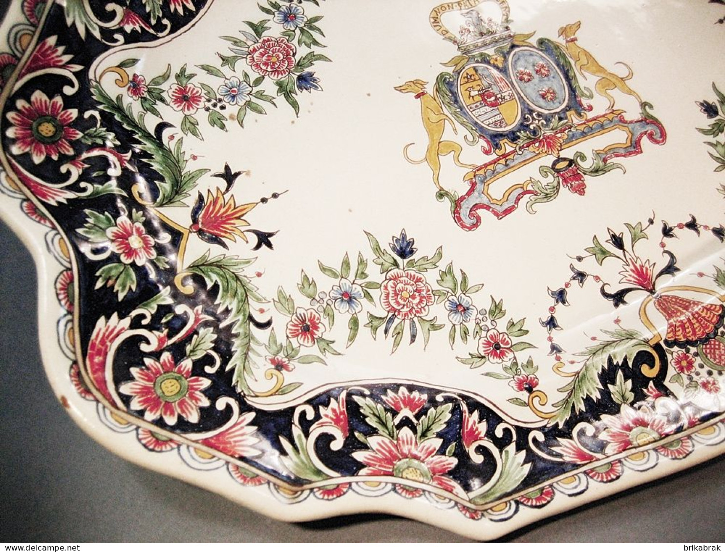 * PLAT EN FAIENCE DE DESVRES FOURMAINTRAUX EMILE @ Céramique Table Rouen