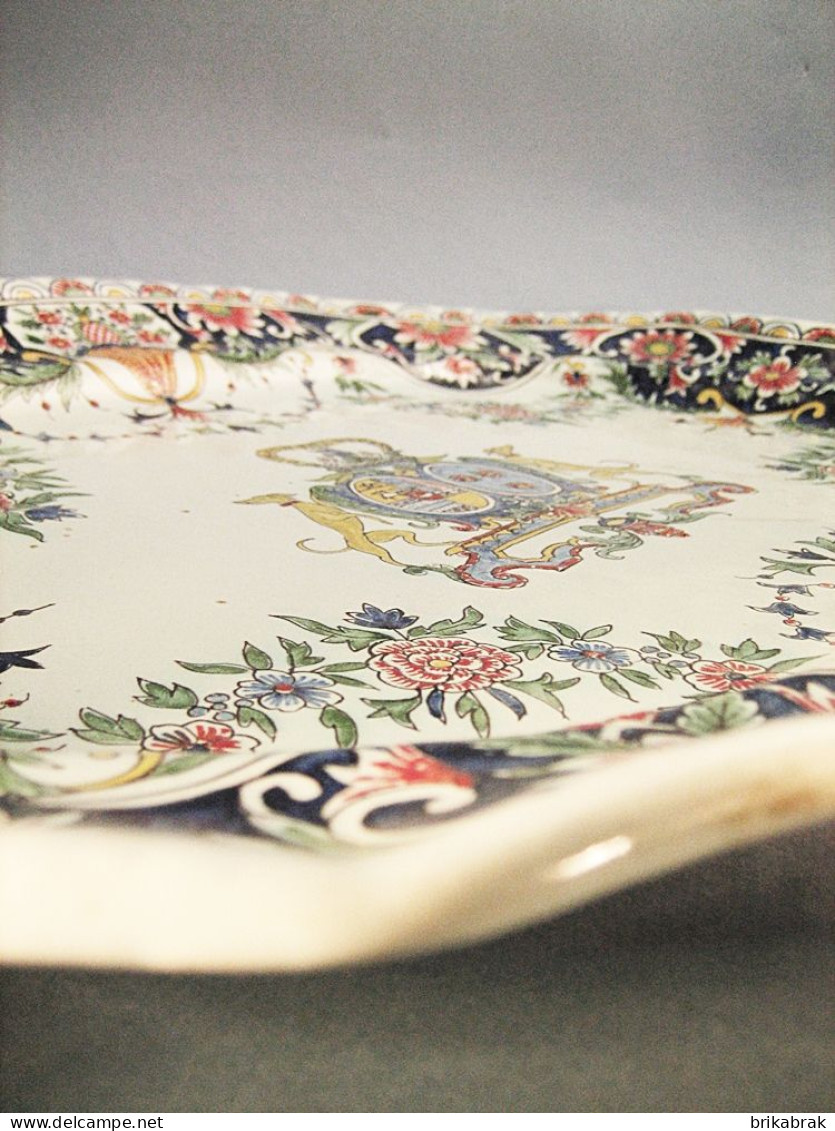 * PLAT EN FAIENCE DE DESVRES FOURMAINTRAUX EMILE @ Céramique Table Rouen