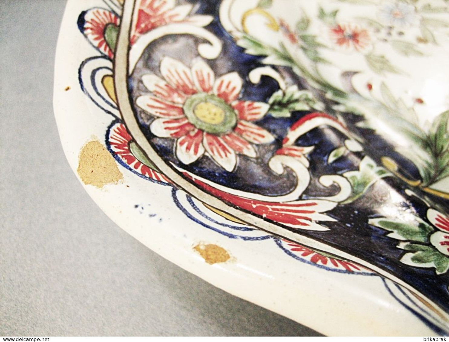 * PLAT EN FAIENCE DE DESVRES FOURMAINTRAUX EMILE @ Céramique Table Rouen