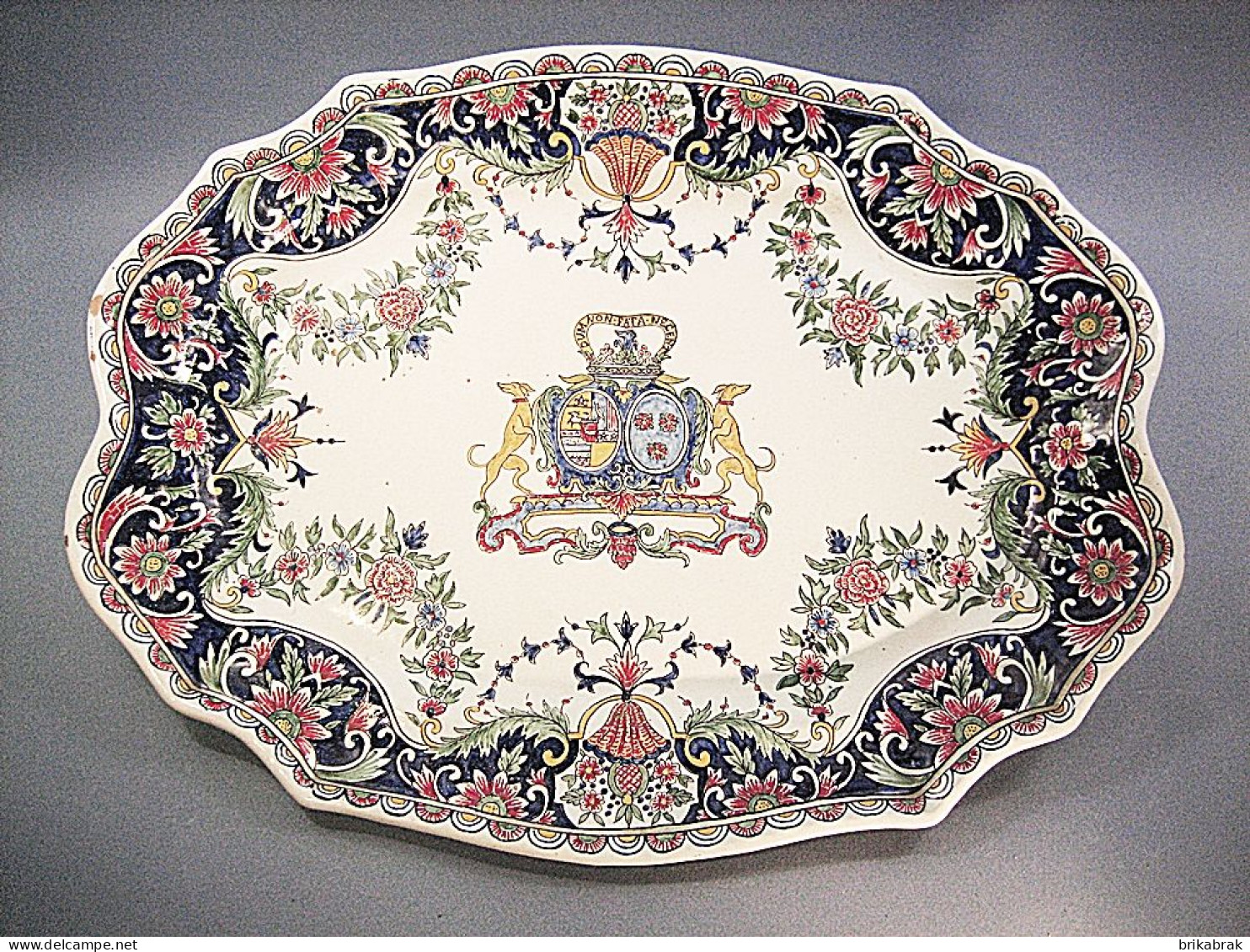 * PLAT EN FAIENCE DE DESVRES FOURMAINTRAUX EMILE @ Céramique Table Rouen