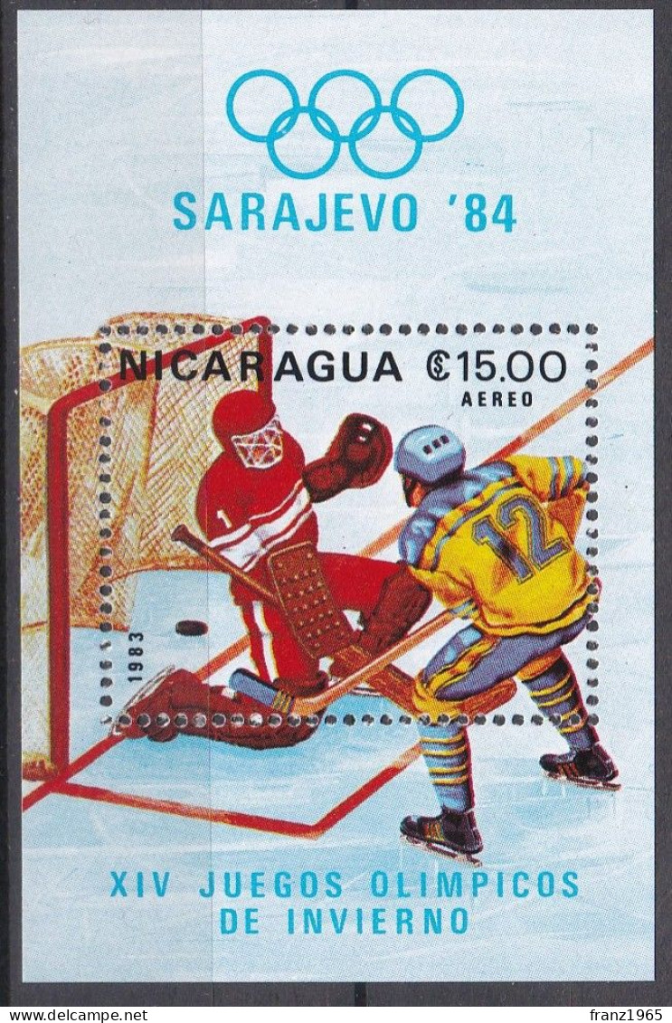 Nicaragua - Olympics Games 1984 - Hockey (Ice)