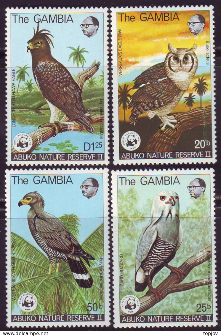 GAMBIA -  WWF - BIRDS EAGLE  ABUKO  RES. - **MNH - - 1978 - Neufs