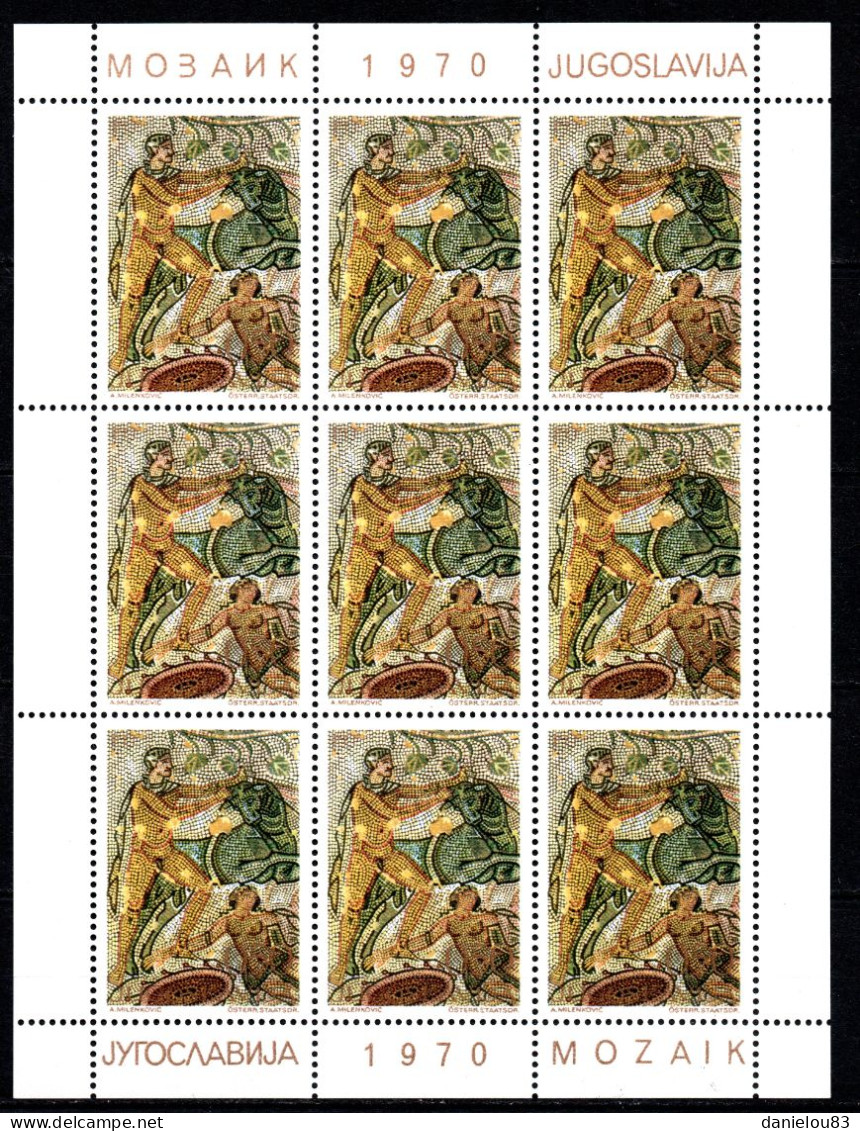 Feuille De 9 Timbres YOUGOSLAVIE - Année 1970 - YT N° 1263 Neufs** - Neufs