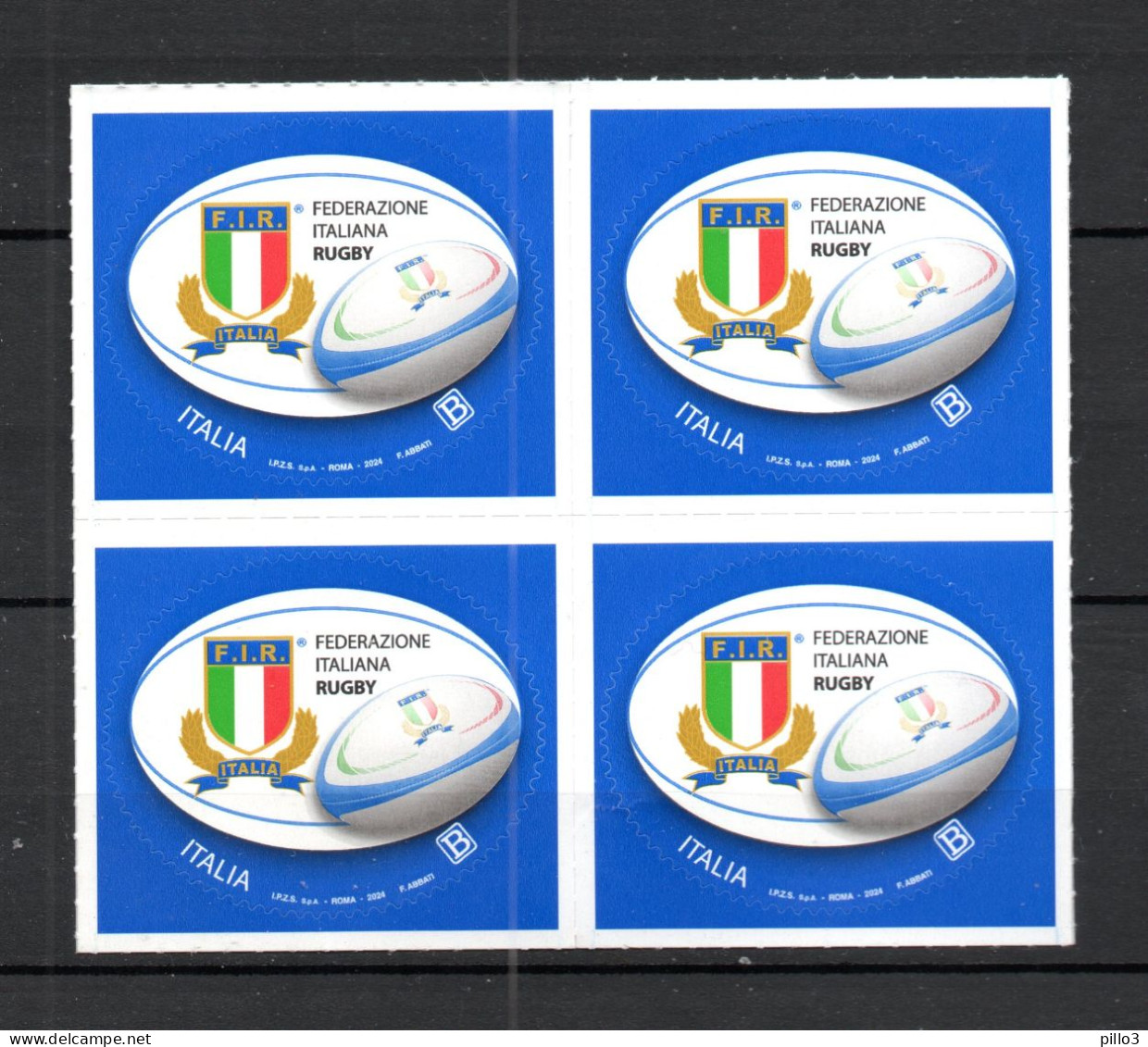 ITALIA :  Federazione Italiana RUGBY -  QUARTINA  MNH**  -  8.03.2024 - 2021-...: Ungebraucht