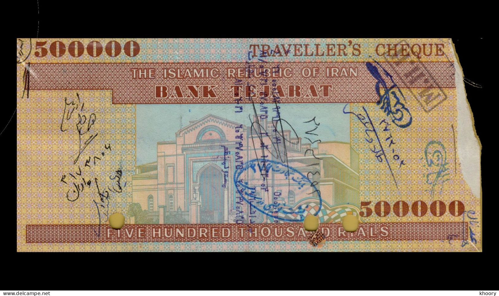 Iran (Tejarat Bank) 500,000 Riyals 2000 (XF) P-NEW [Very Rare !!] - Iran