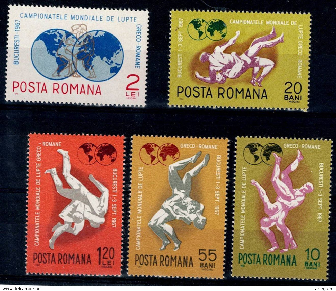 ROMANIA 1967 SPORT MI No 2613-7 MNH VF!! - Ungebraucht