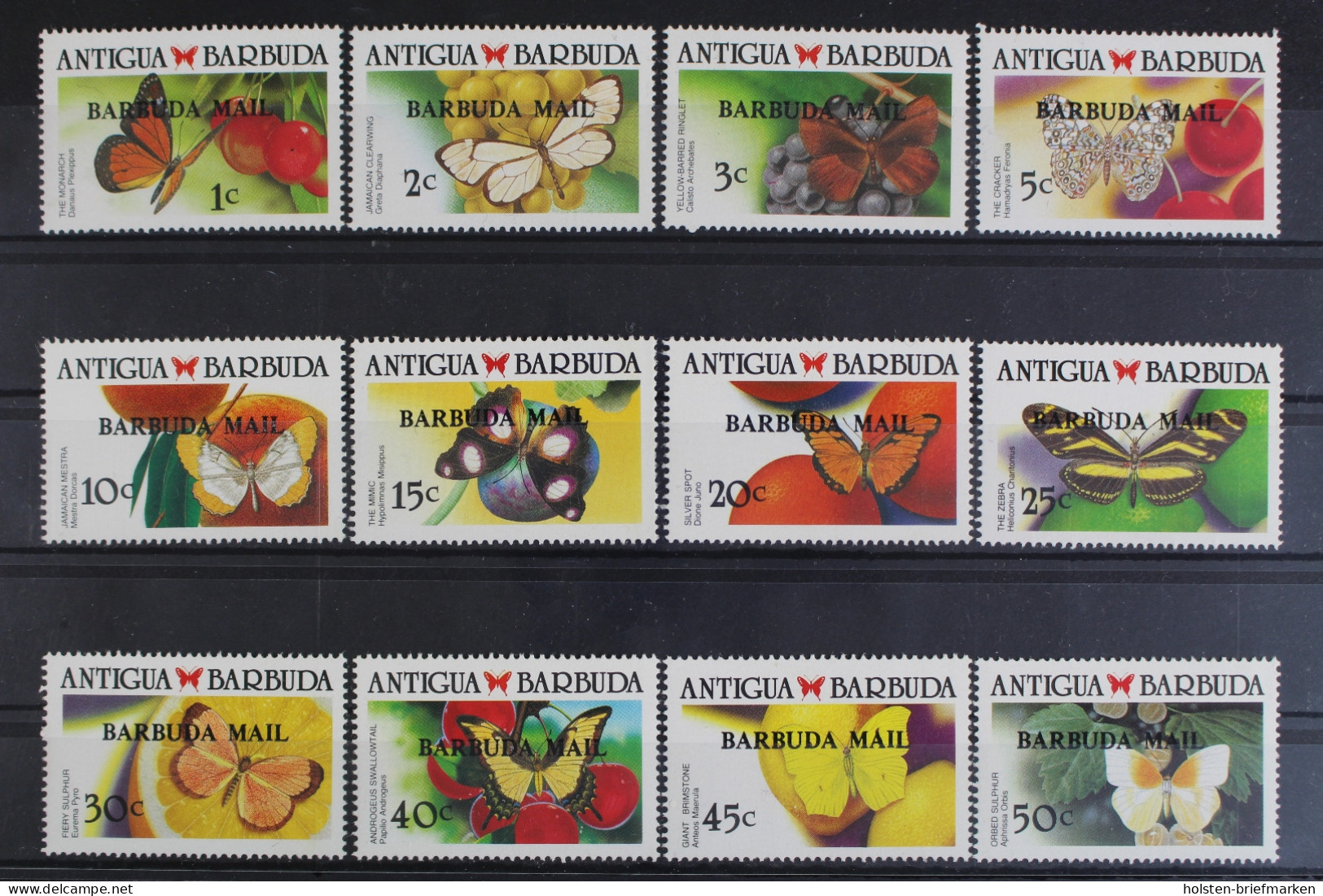 Antigua & Barbuda - Barbuda, Schmetterlinge, MiNr. 1086-1101 + 1103, Postfrisch - Antigua And Barbuda (1981-...)