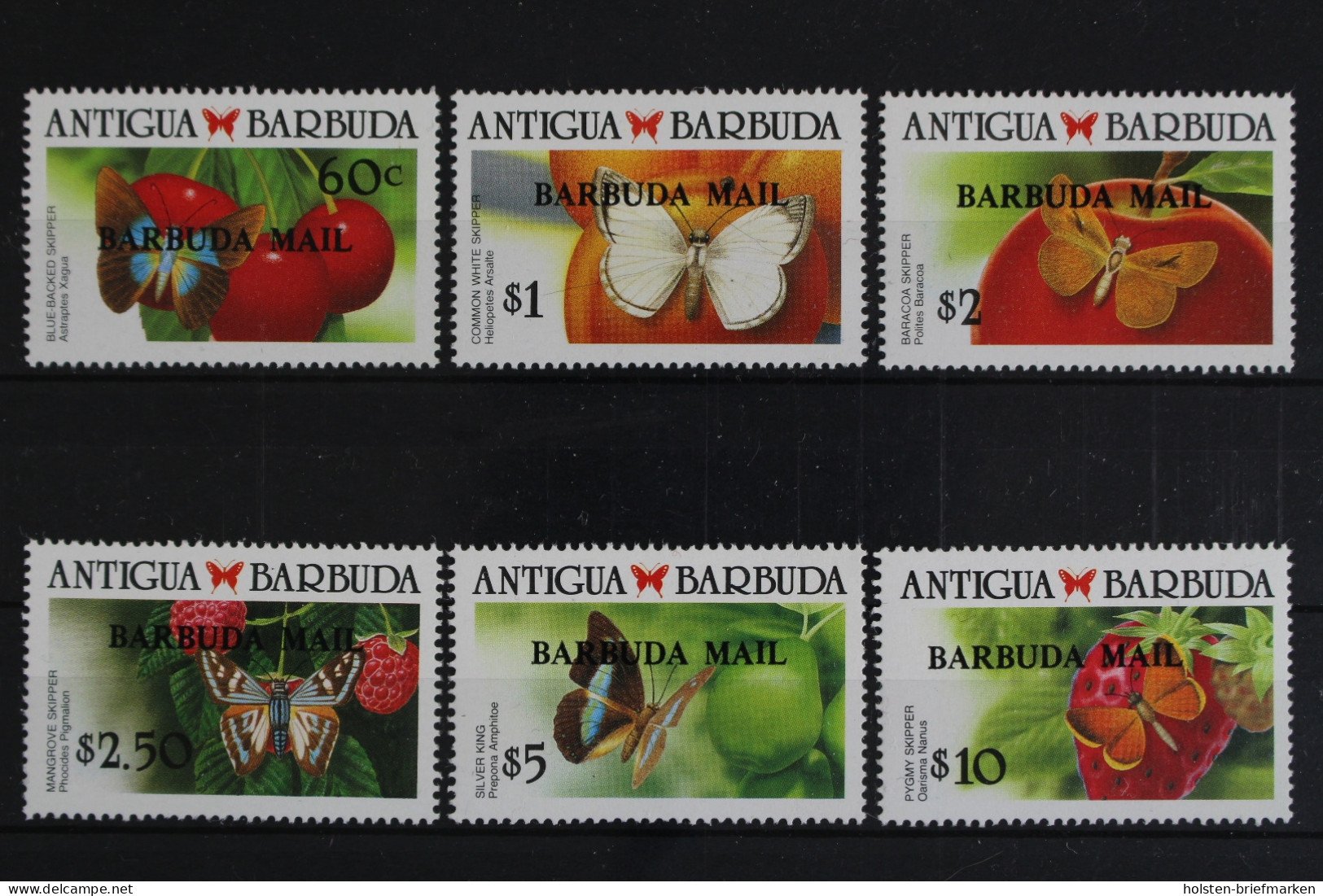 Antigua & Barbuda - Barbuda, Schmetterlinge, MiNr. 1086-1101 + 1103, Postfrisch - Antigua And Barbuda (1981-...)