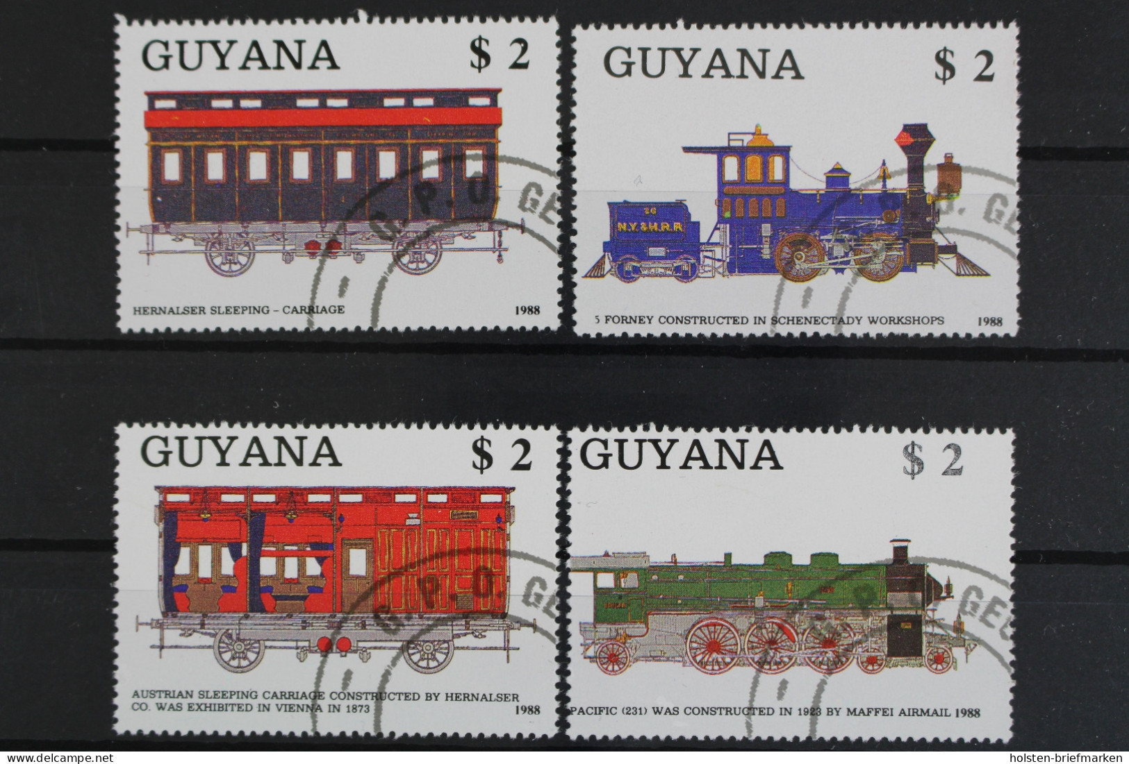 Guyana, Eisenbahn, MiNr. 2475-2478, Gestempelt - Guyane (1966-...)