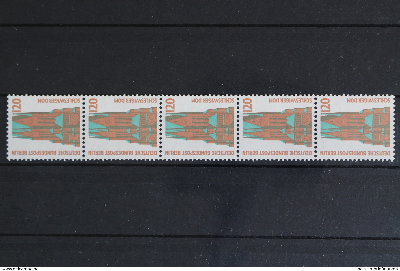 Berlin, MiNr. 815 R, 5er Streifen, ZN 100, Postfrisch - Roller Precancels