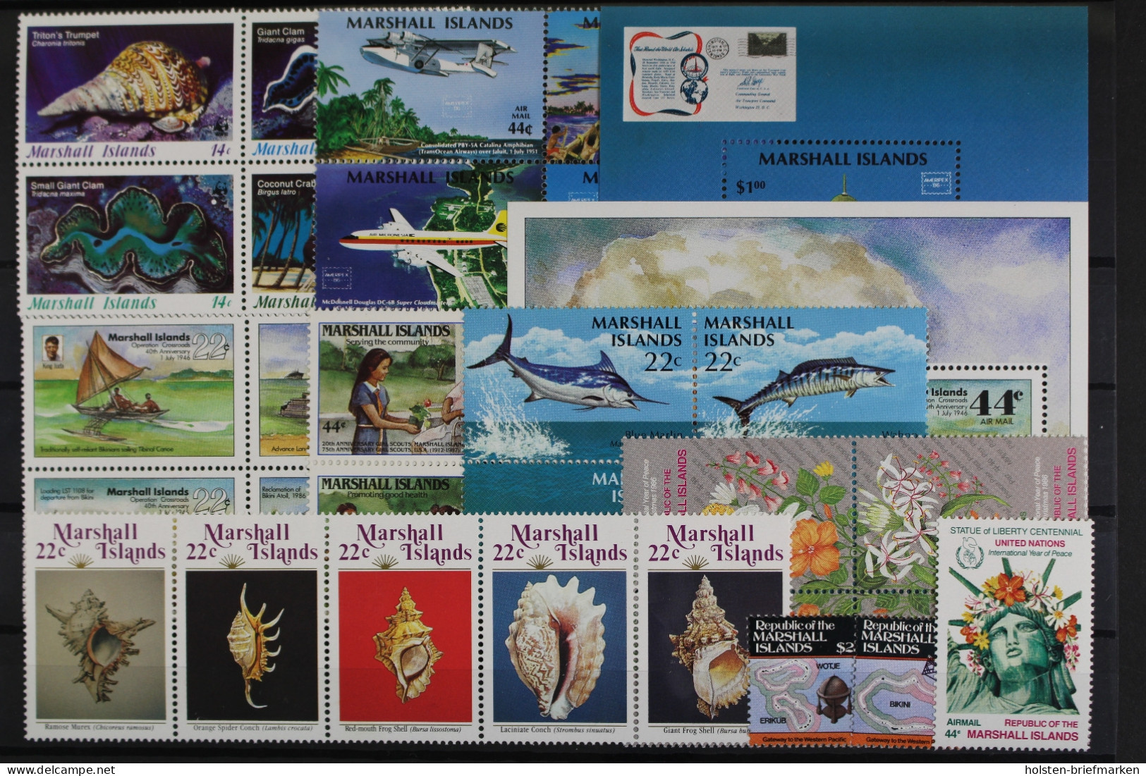 Marshall-Inseln, MiNr. 71-104, Jahrgang 1986, Postfrisch - Marshall Islands