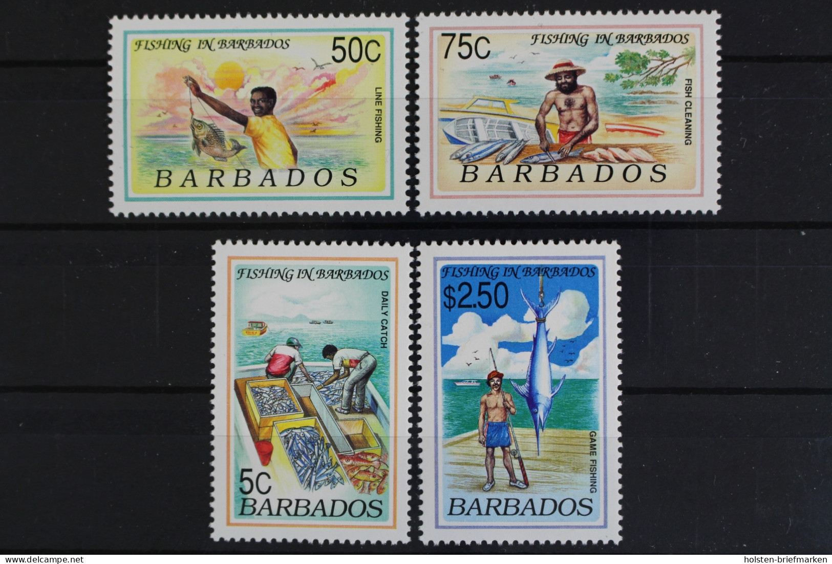 Barbados, Fische / Meerestiere, MiNr. 774-777, Postfrisch - Barbados (1966-...)