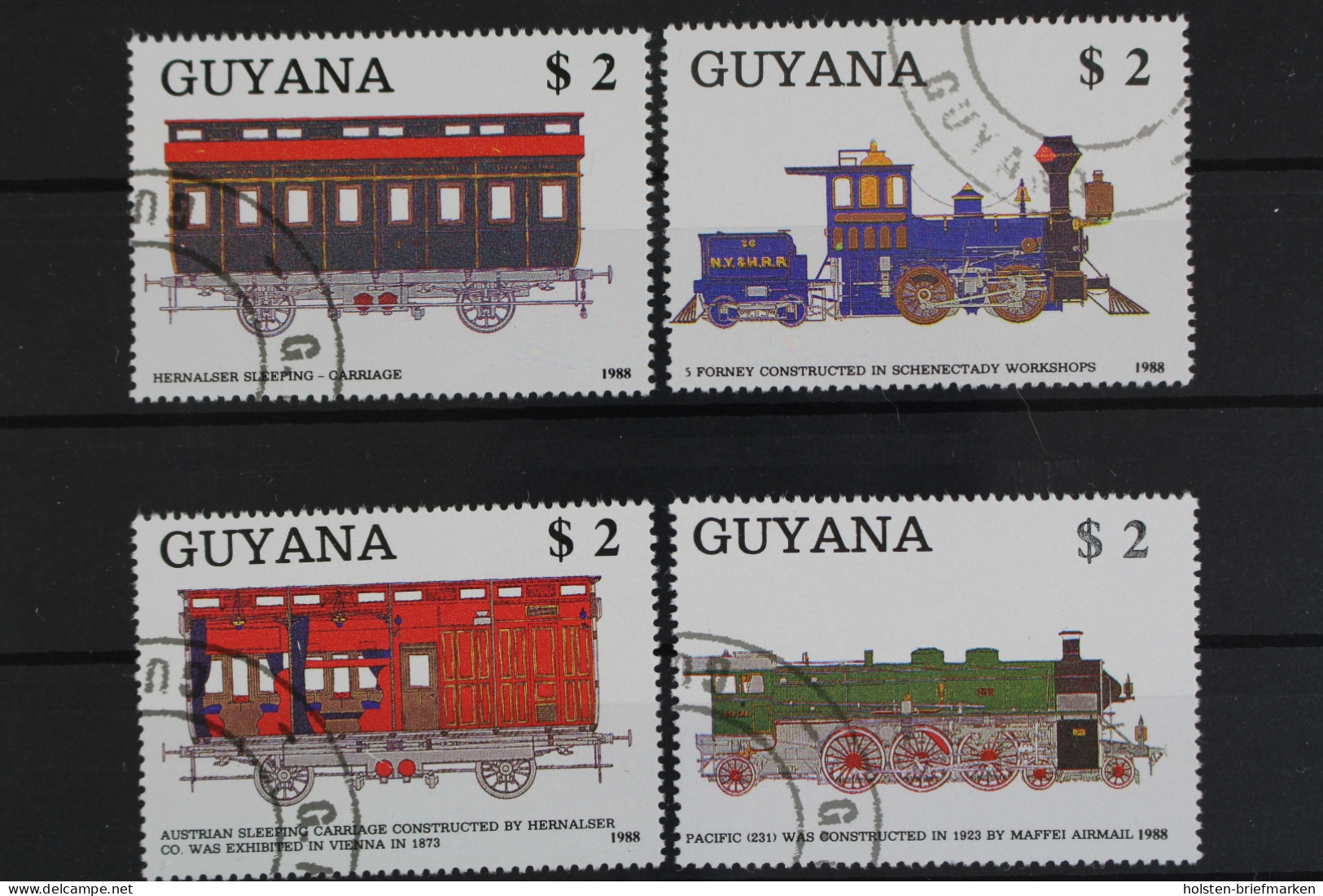 Guyana, Eisenbahn, MiNr. 2475-2478, Gestempelt - Guyane (1966-...)