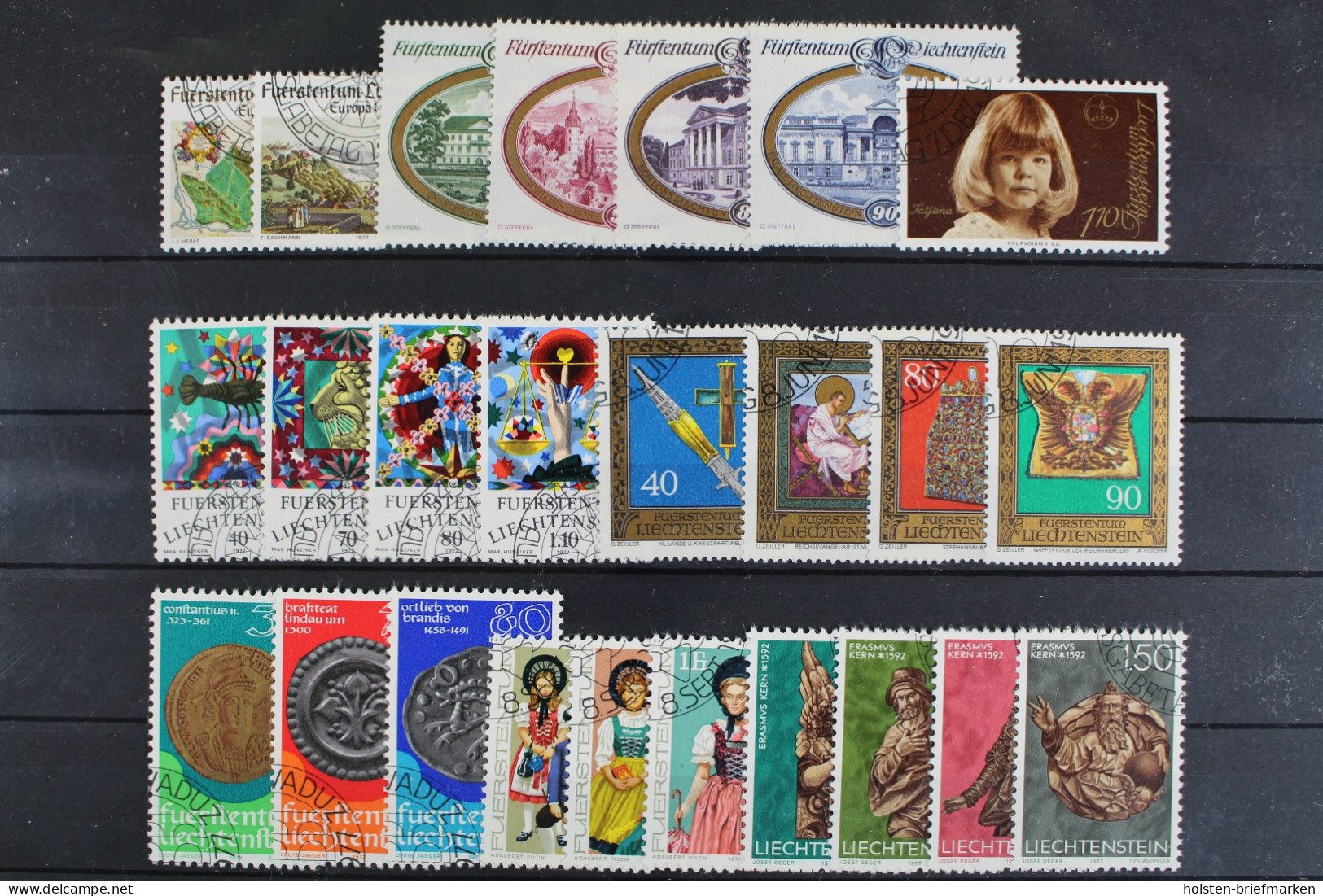 Liechtenstein, MiNr. 667-691, Jahrgang 1977, Gestempelt - Años Completos