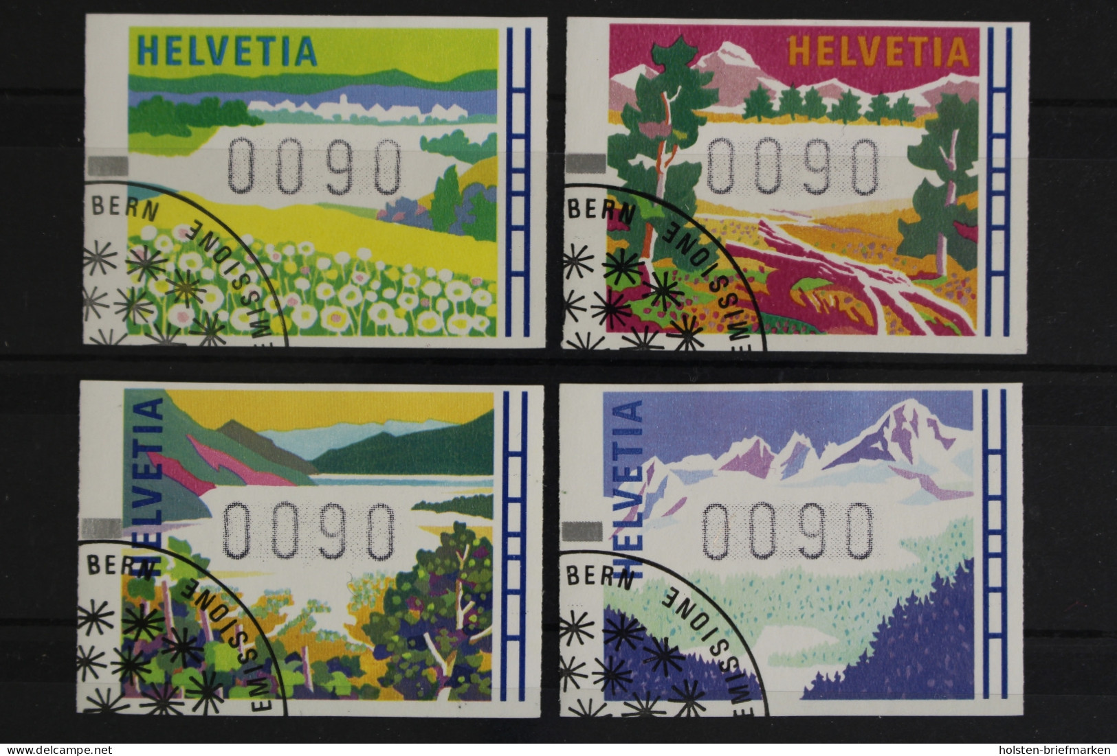 Schweiz Automatenmarken, MiNr. 7-10, Gestempelt - Automatic Stamps
