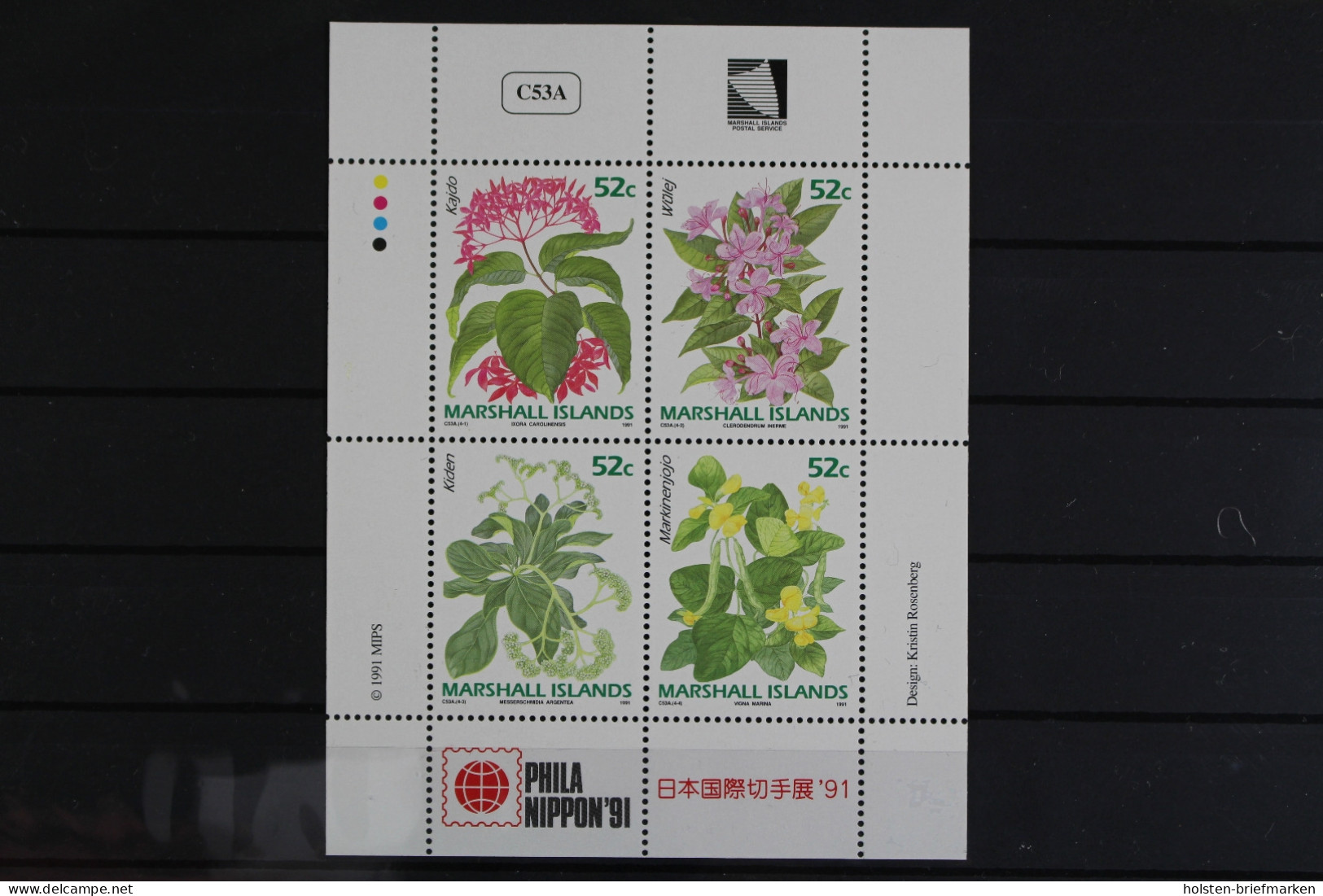 Marshall-Inseln, Blumen, MiNr. 357-360, KB, Postfrisch - Marshall