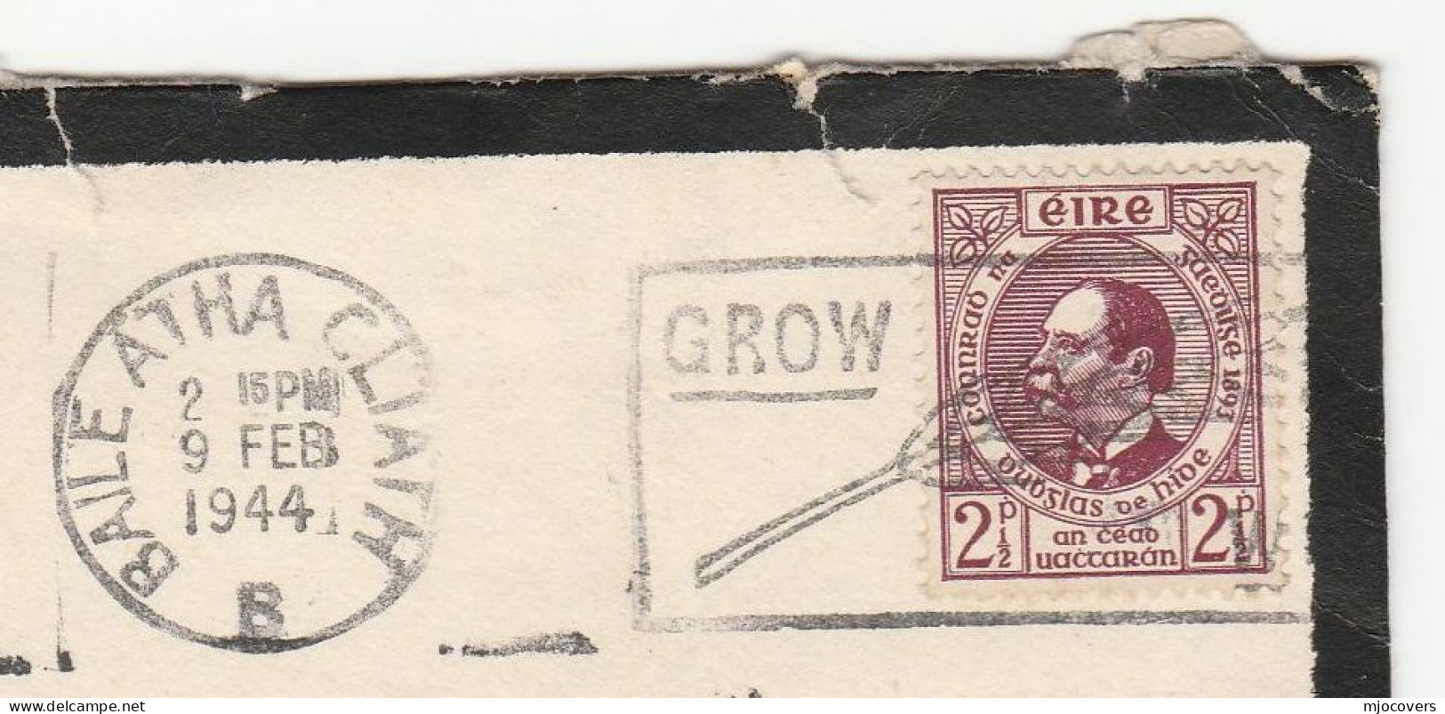 Agriculture 1944 IRELAND Cover GROW WHEAT  Illus Wheat SLOGAN  Gaelic League Stamps To GB - Briefe U. Dokumente