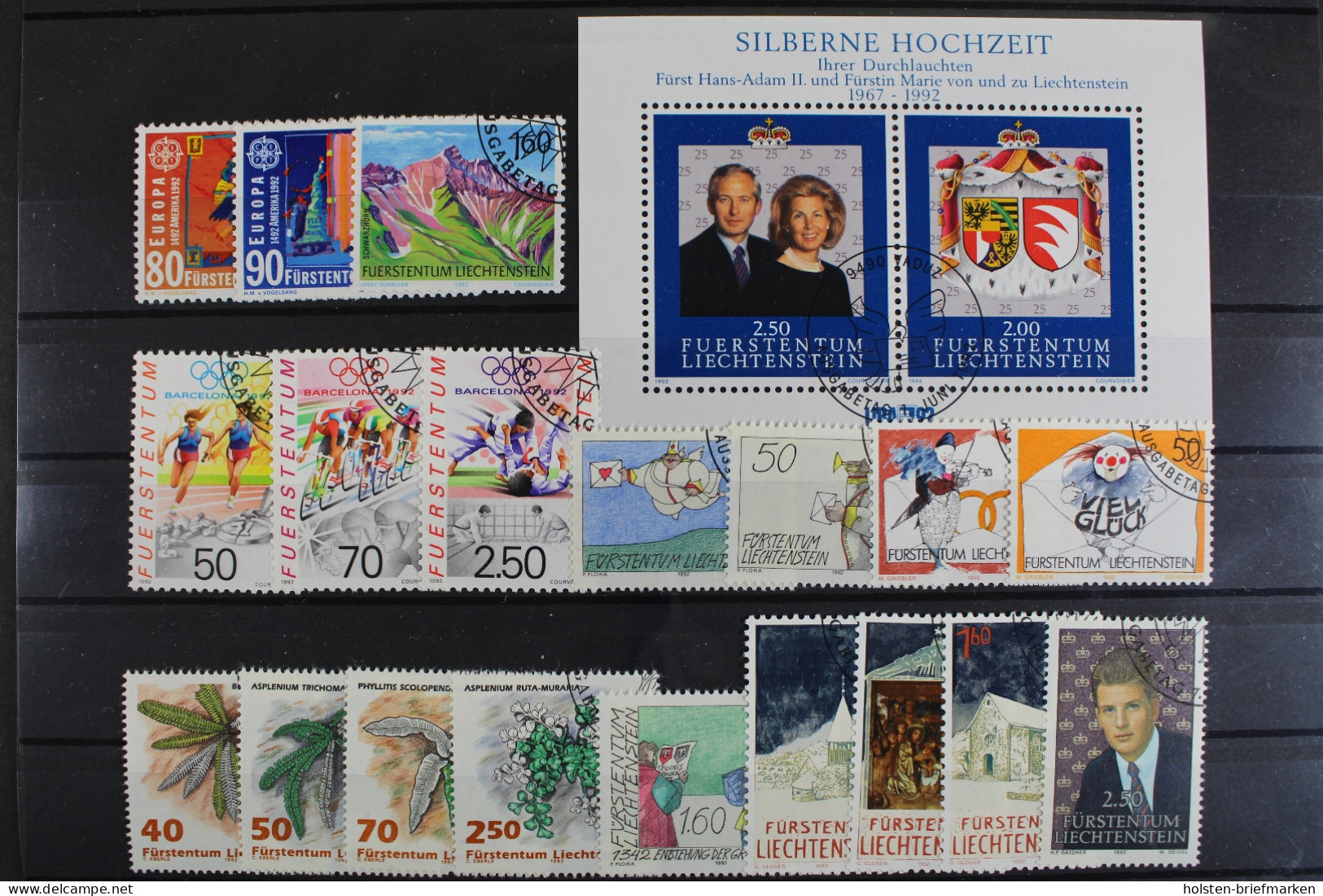 Liechtenstein, MiNr. 1033-1053, Jahrgang 1992, Gestempelt - Volledige Jaargang