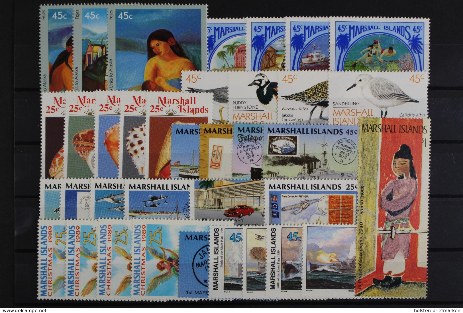 Marshall-Inseln, Partie Aus 1989, Einzelmarken Aus ZD, Postfrisch / MNH - Marshall Islands