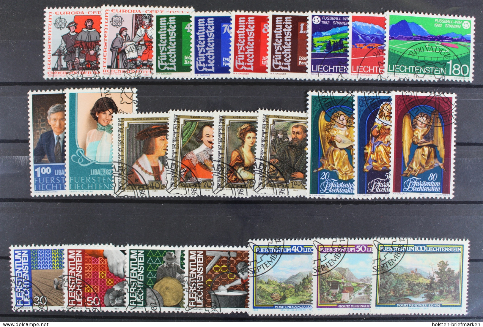 Liechtenstein, MiNr. 791-815, Jahrgang 1982, Gestempelt - Années Complètes