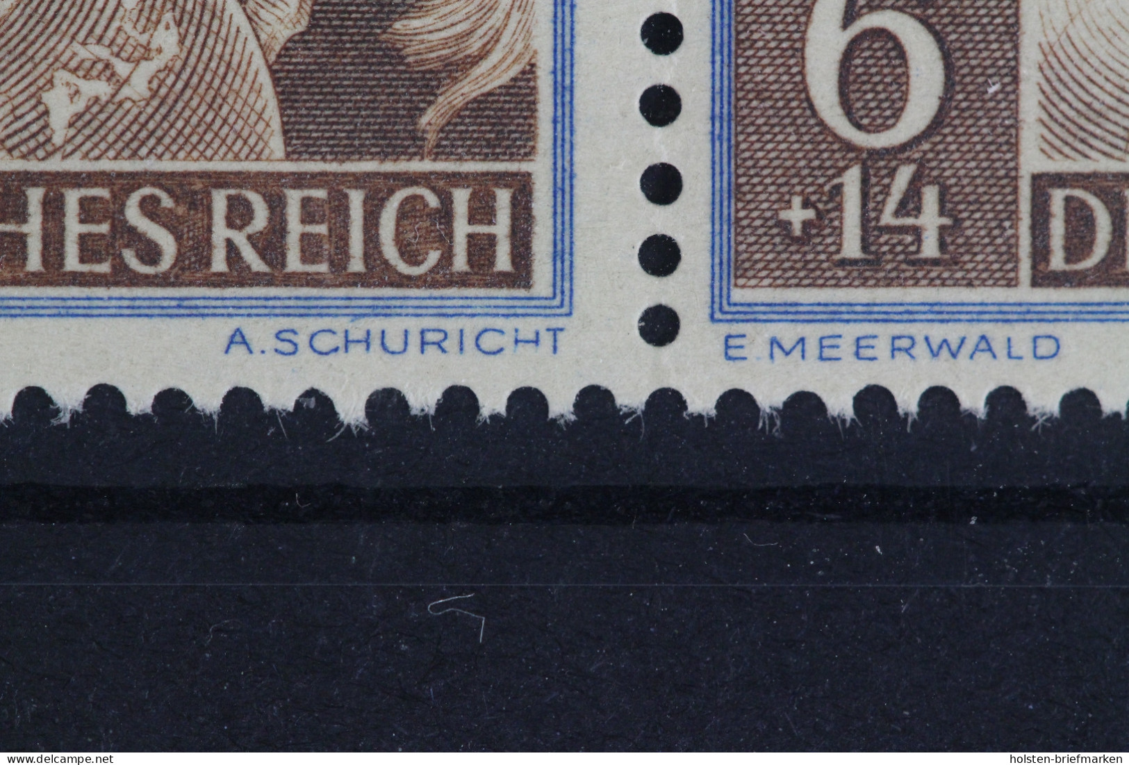 Deutsches Reich, MiNr. 821, Waag. Paar, PLF F 44, Postfrisch - Varietà & Curiosità