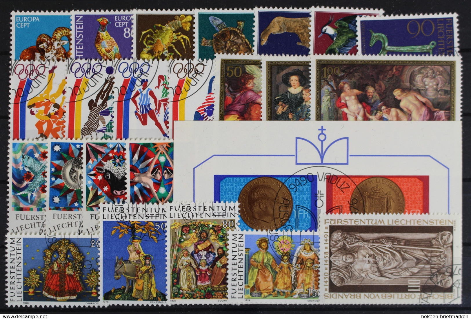 Liechtenstein, MiNr. 642-666, Jahrgang 1976, Gestempelt - Años Completos