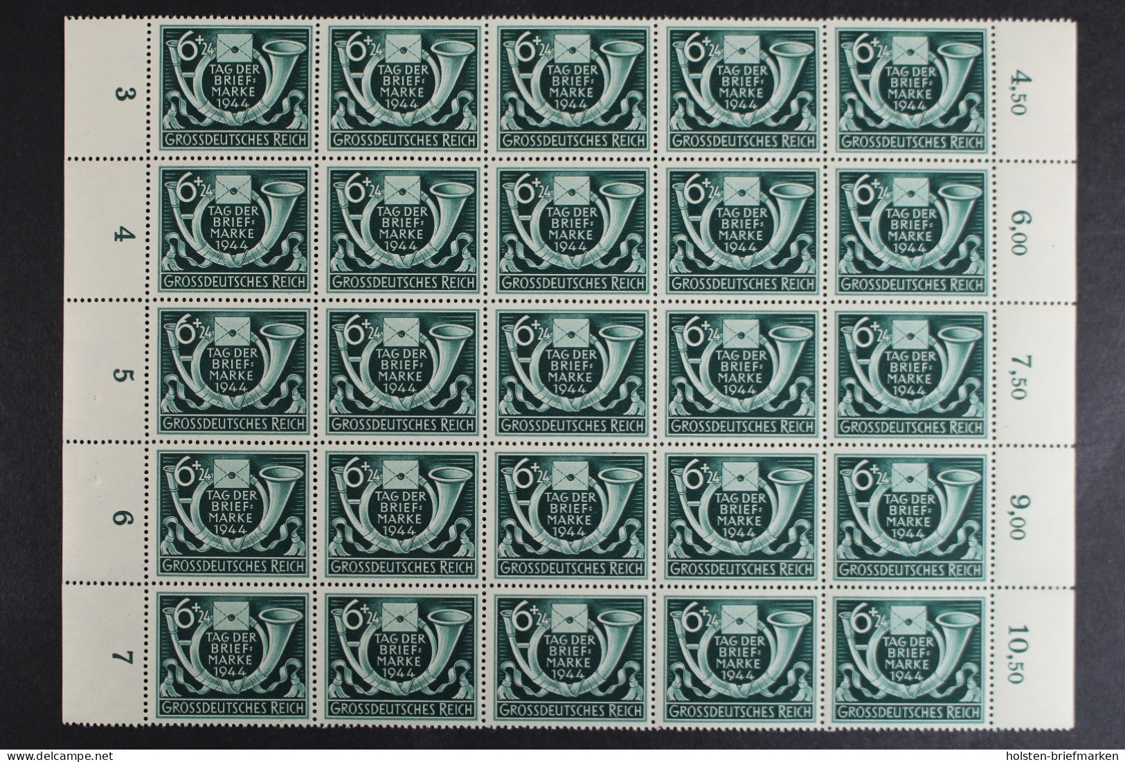 Deutsches Reich, MiNr. 904 PLF I, 25er Bogenteil, Postfrisch - Variétés & Curiosités