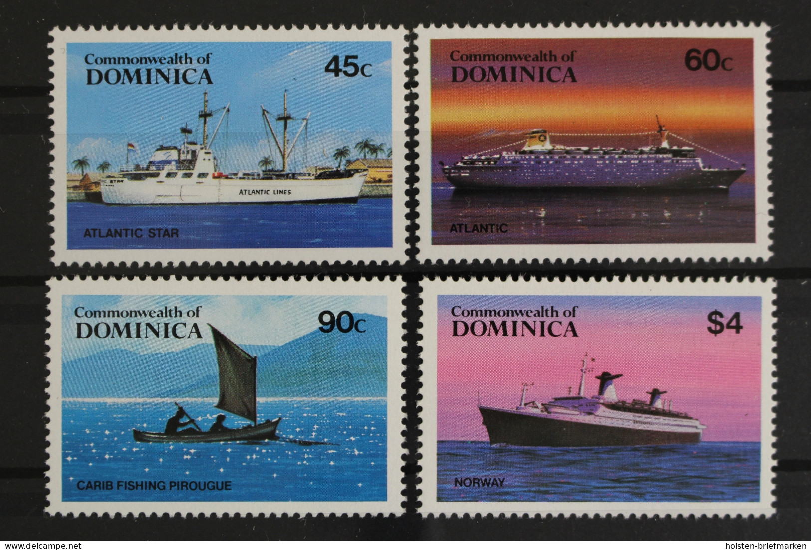 Dominica, Schiffe, MiNr. 856-859, Postfrisch - Dominica (1978-...)