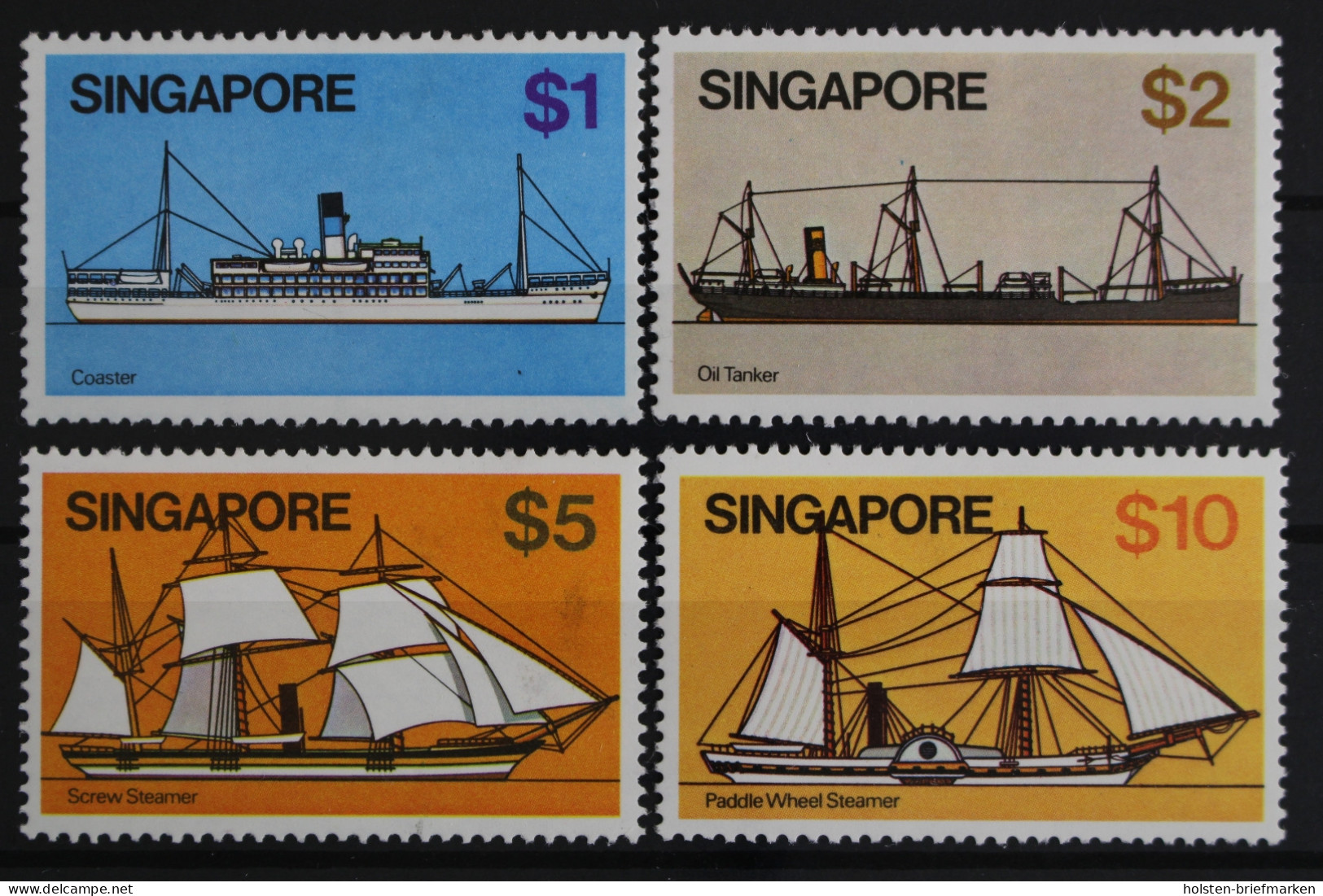 Singapur, Schiffe, MiNr. 351-354, Postfrisch - Singapore (1959-...)