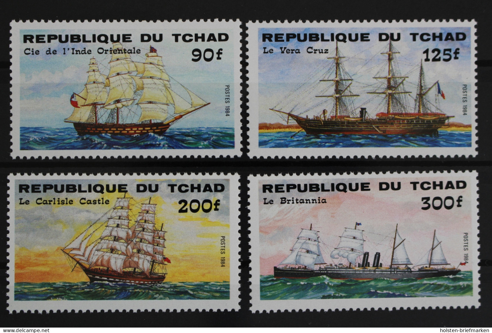 Tschad, Schiffe, MiNr. 1070-1073, Postfrisch - Chad (1960-...)