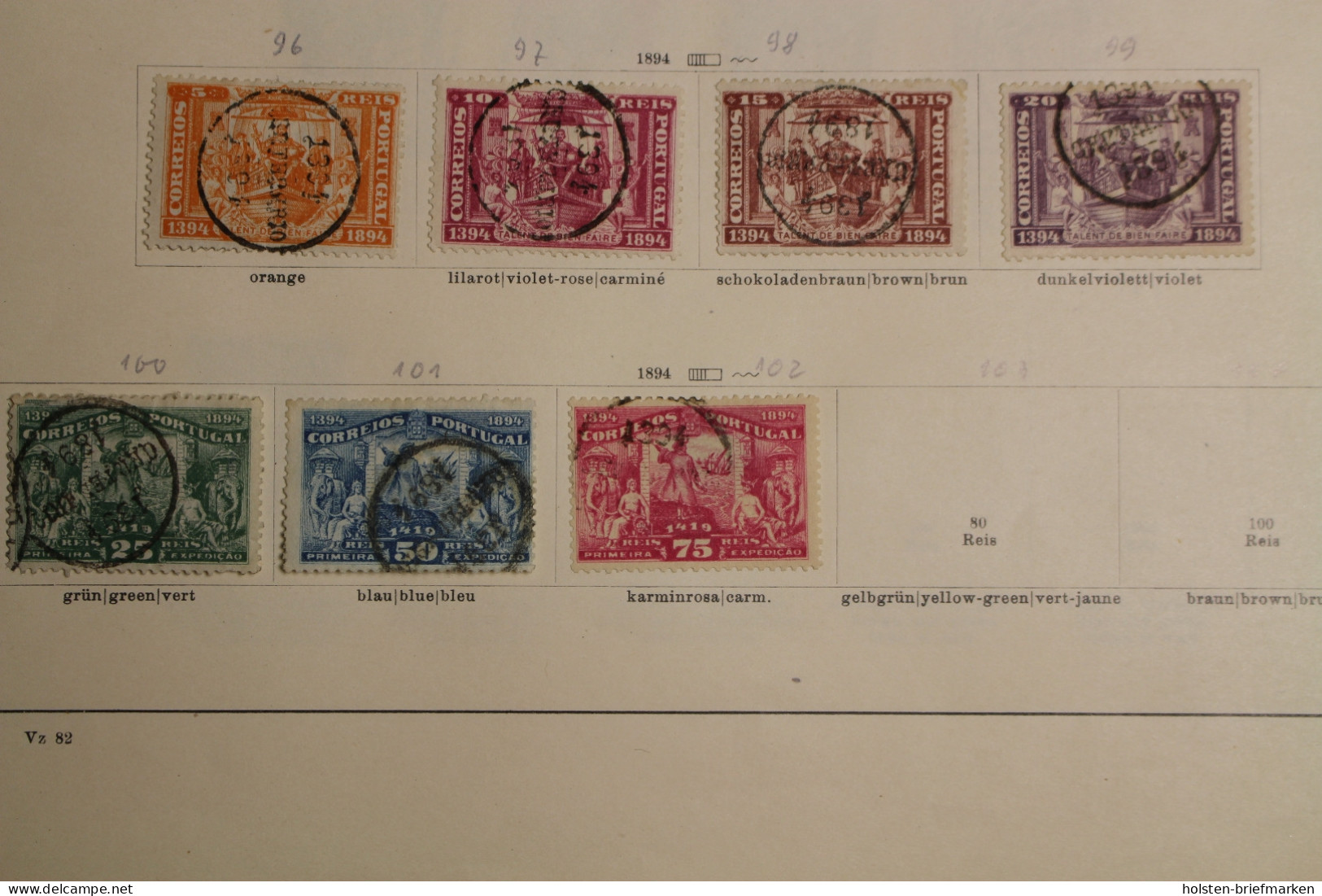 Portugal ca. 1855-1928, gestempelte Sammlung mit guten Ausgaben