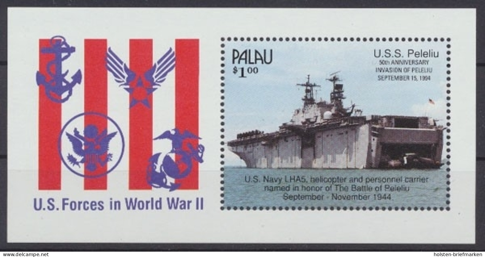 Palau, Schiffe, MiNr. Block 32, Postfrisch - Palau