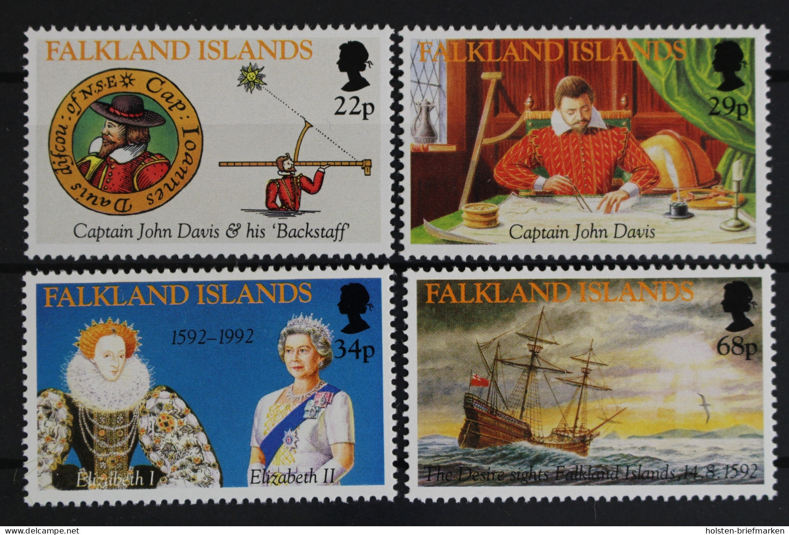 Falklandinseln, Schiffe, MiNr. 565-568, Postfrisch - Falklandeilanden