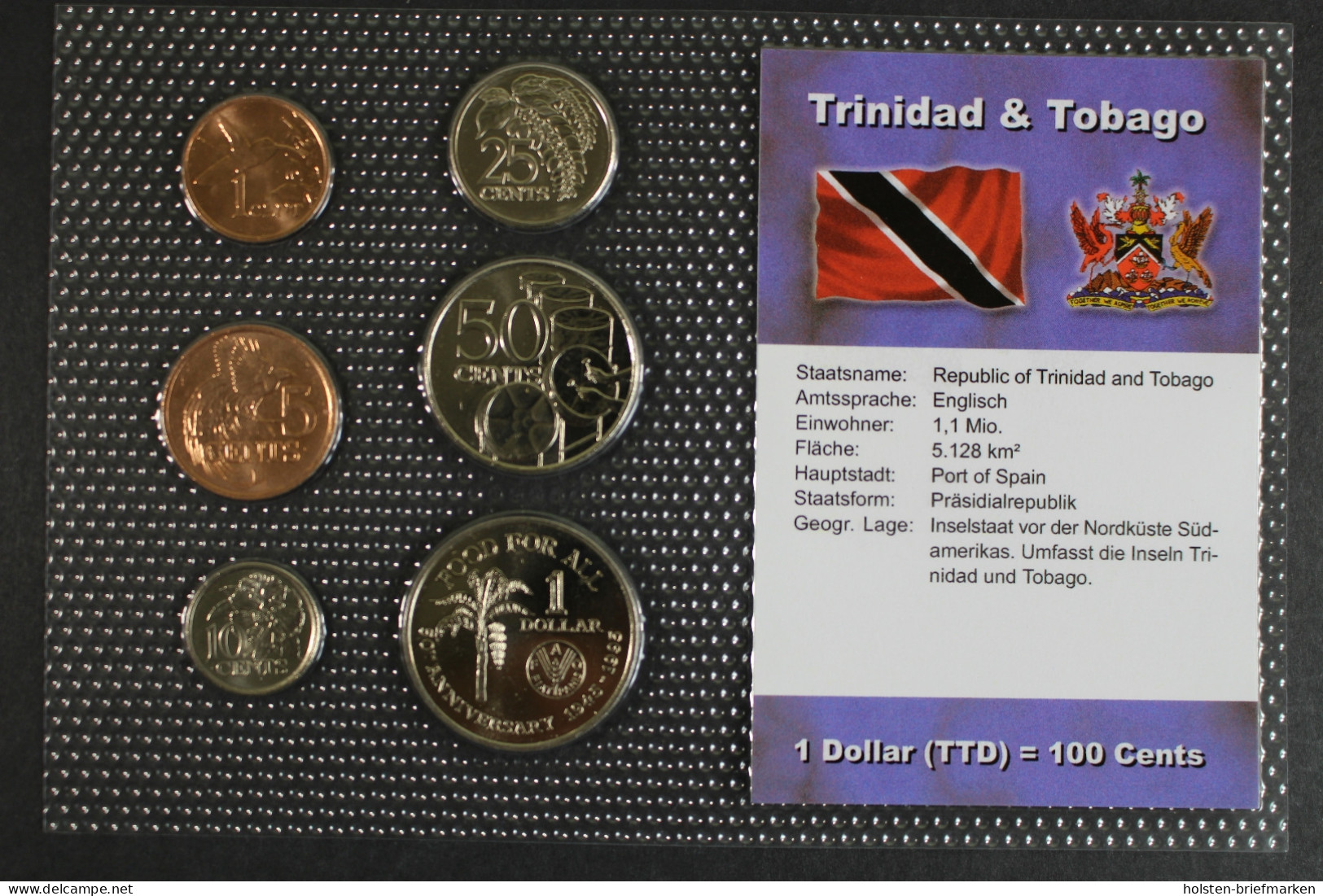 Trinidad & Tobago, BTN-Kursmünzensatz Verschiedene JG, 6 Münzen - Otros – América