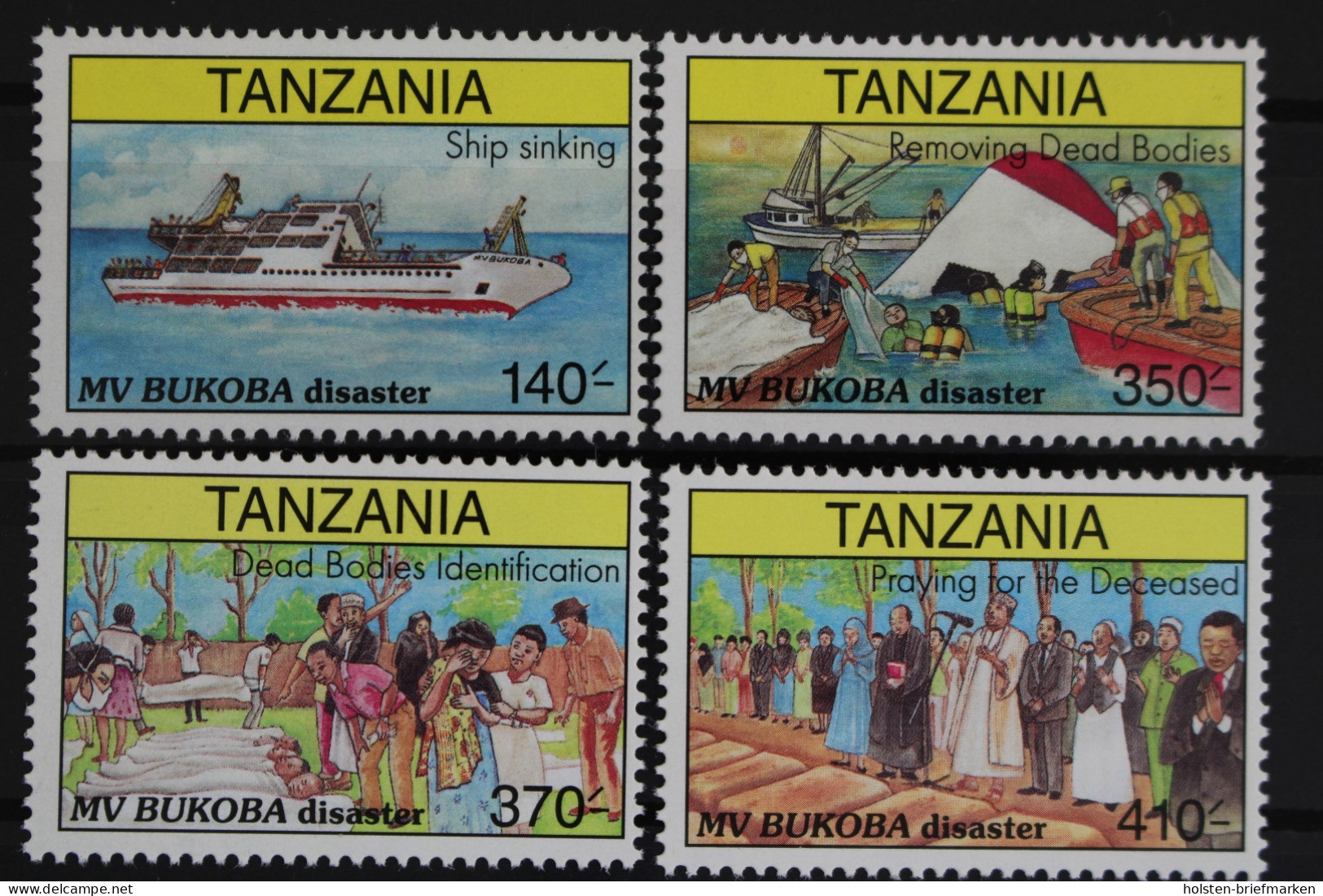 Tansania, Schiffe, MiNr. 2661-2664, Postfrisch - Tanzania (1964-...)