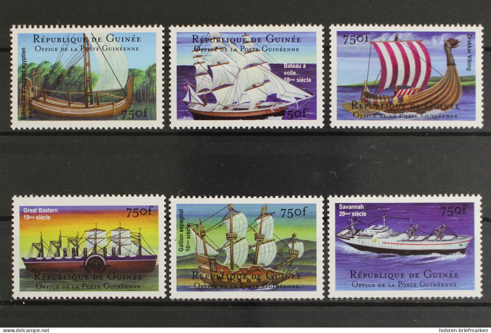 Guinea, Schiffe, MiNr. 3629-3634, Postfrisch - República De Guinea (1958-...)