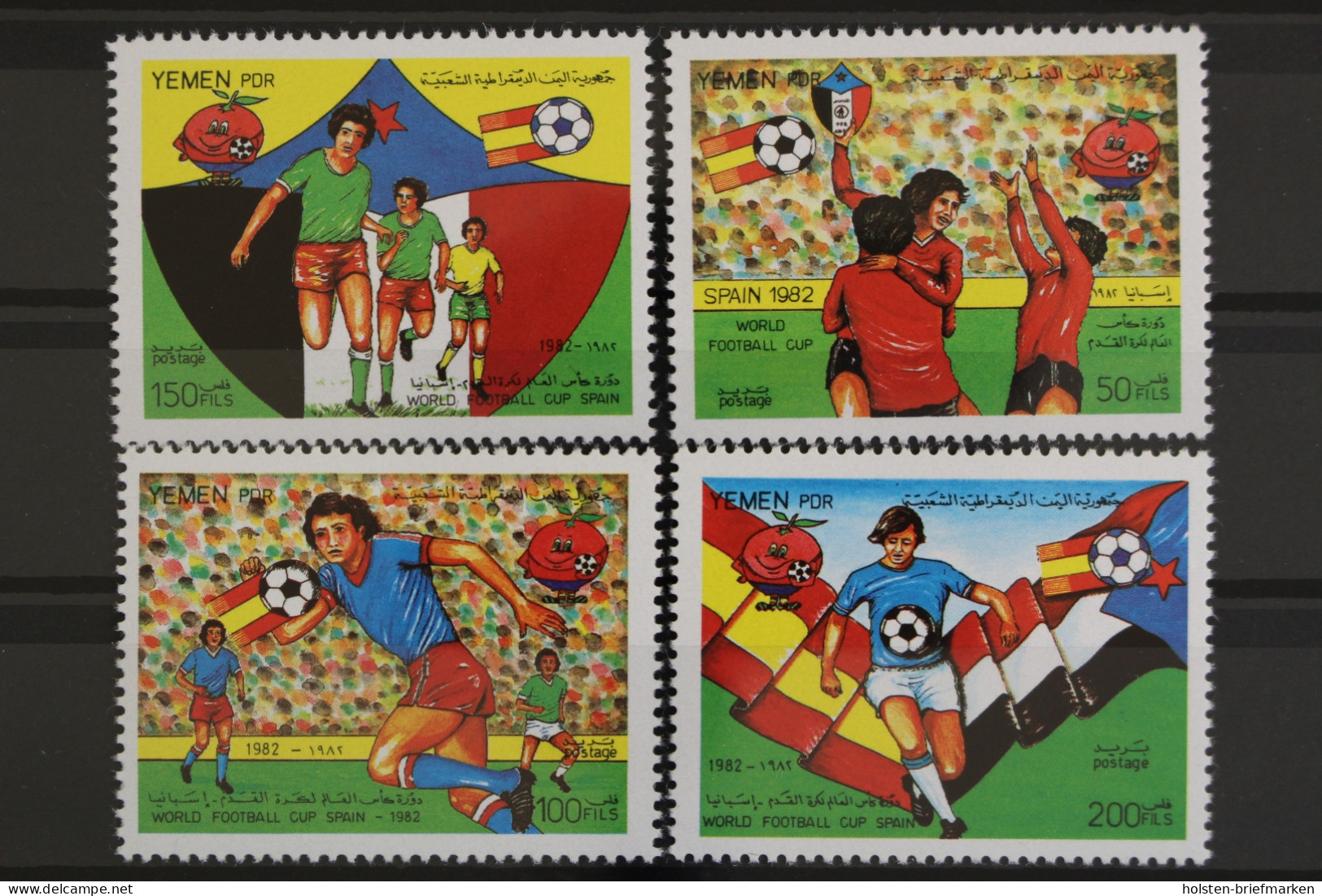 Jemen Süd, MiNr. 289-292, Fußball WM 1982, Postfrisch - Yemen