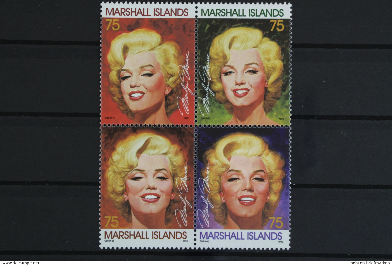 Marshall-Inseln, MiNr. 593-596, Viererblock, Monroe, Postfrisch - Marshallinseln