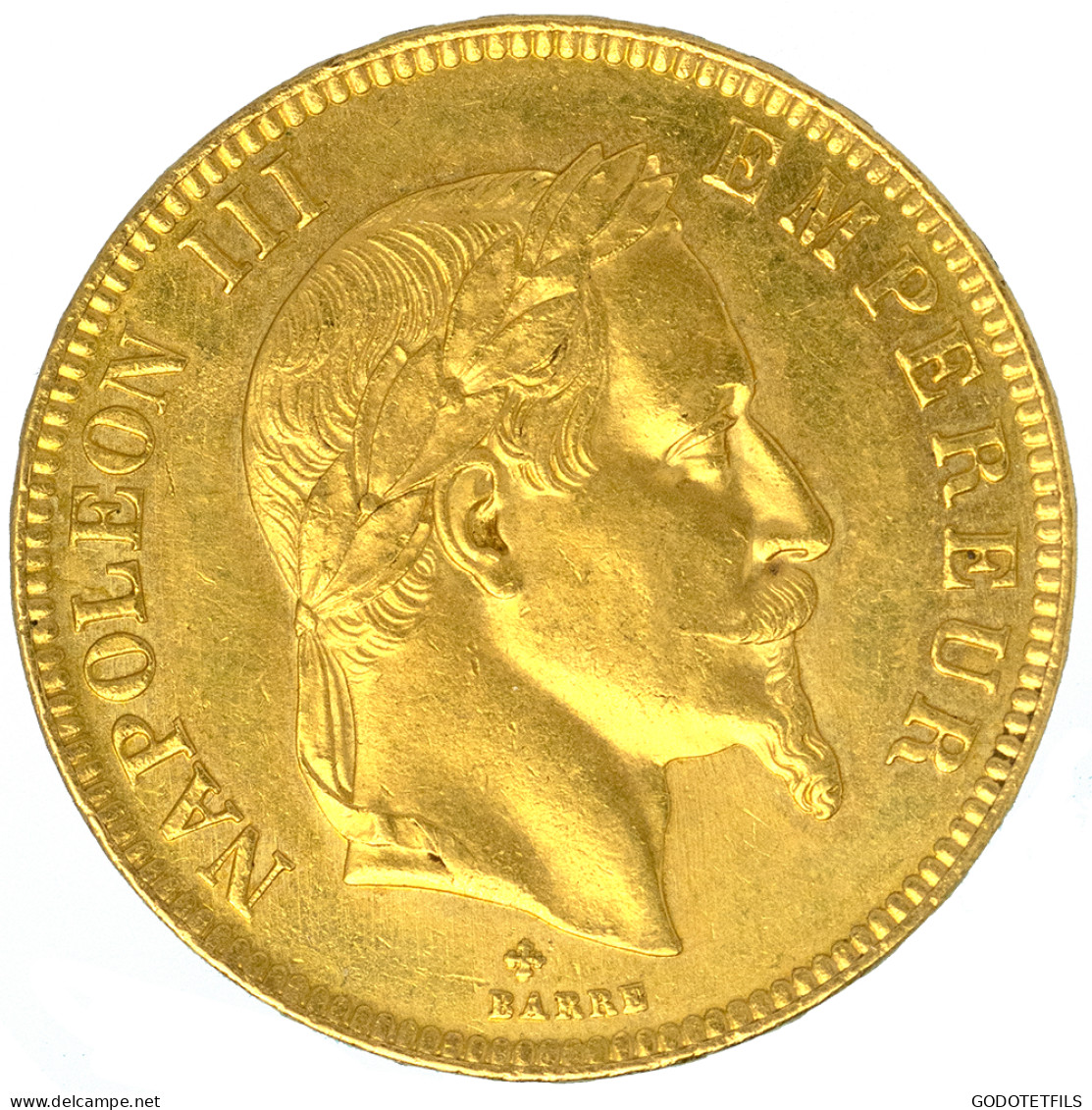 Second-Empire-100 Francs Napoléon III Tête Laurée 1869 Strasbourg - 100 Francs (oro)