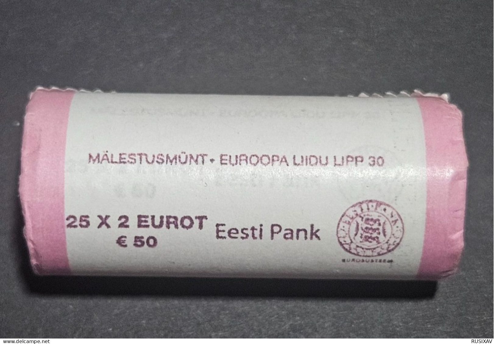 Estonie 2015 Rouleau 2€ Commémorative  - 30ème Anniversaire Du Drapeau Européen - Rollos